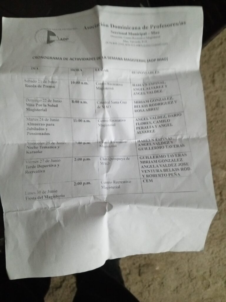 Desde hoy ADP-MAO comenzó a celebrar Semana Magisterial Desde hoy ADP-MAO comenzó a celebrar Semana Magisterial