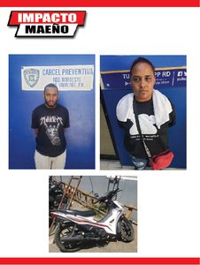 Policía recupera en Mao motocicleta sustraída en Santiago; detiene a dos personas para investigación